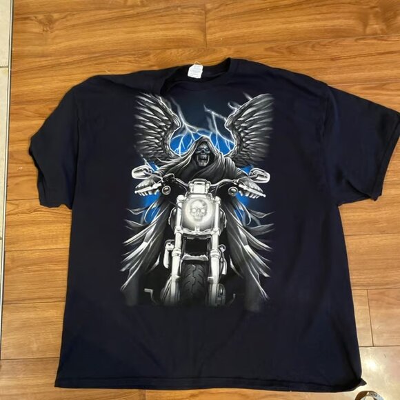 Motorcycle Death Angel Glow In The Dark 3xL By Gilman 3557